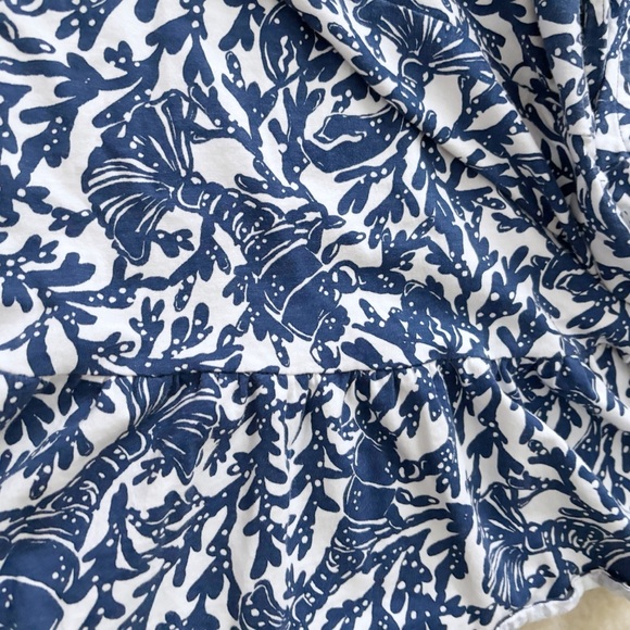 LILLY PULITZER Kristen Flounce Dress Oyster Bay Blue-Krillin It Sz M NWOT - Picture 9 of 9